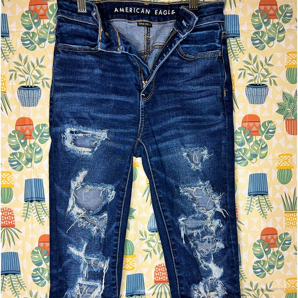 American Eagle ripped skinny jeans | size 0